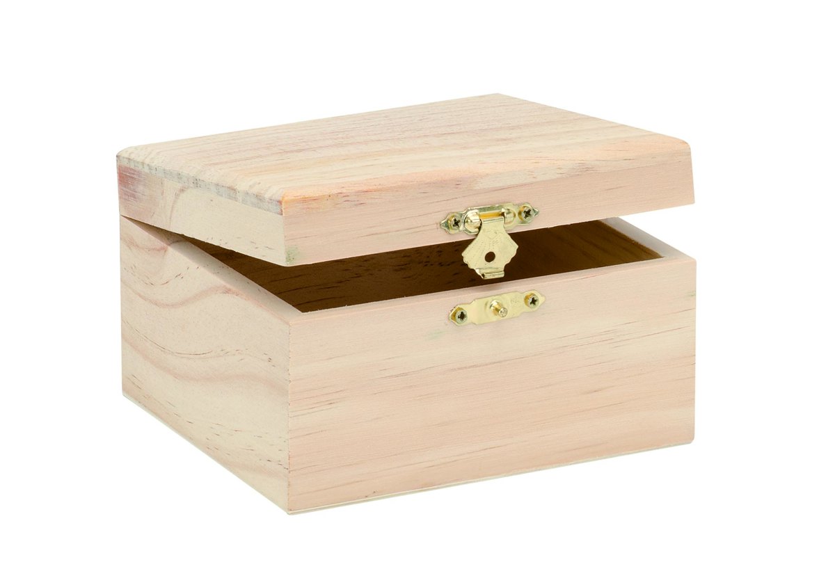 Holzbox Rechteckig 12,5x11,5x7,5cm